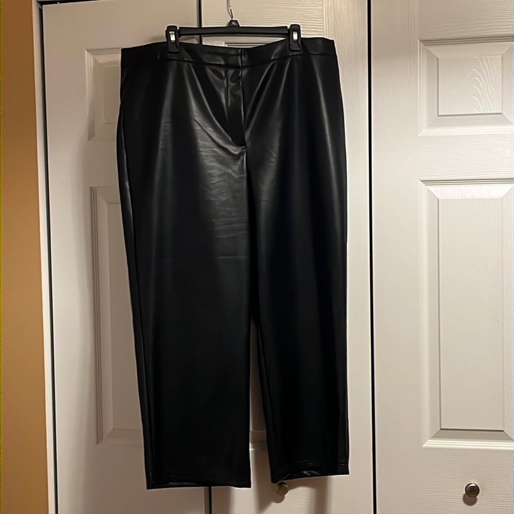 Bagatelle black faux leather pants - womens XL